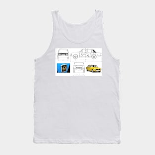 1971 Triumph Dolomite Blueprint Tank Top